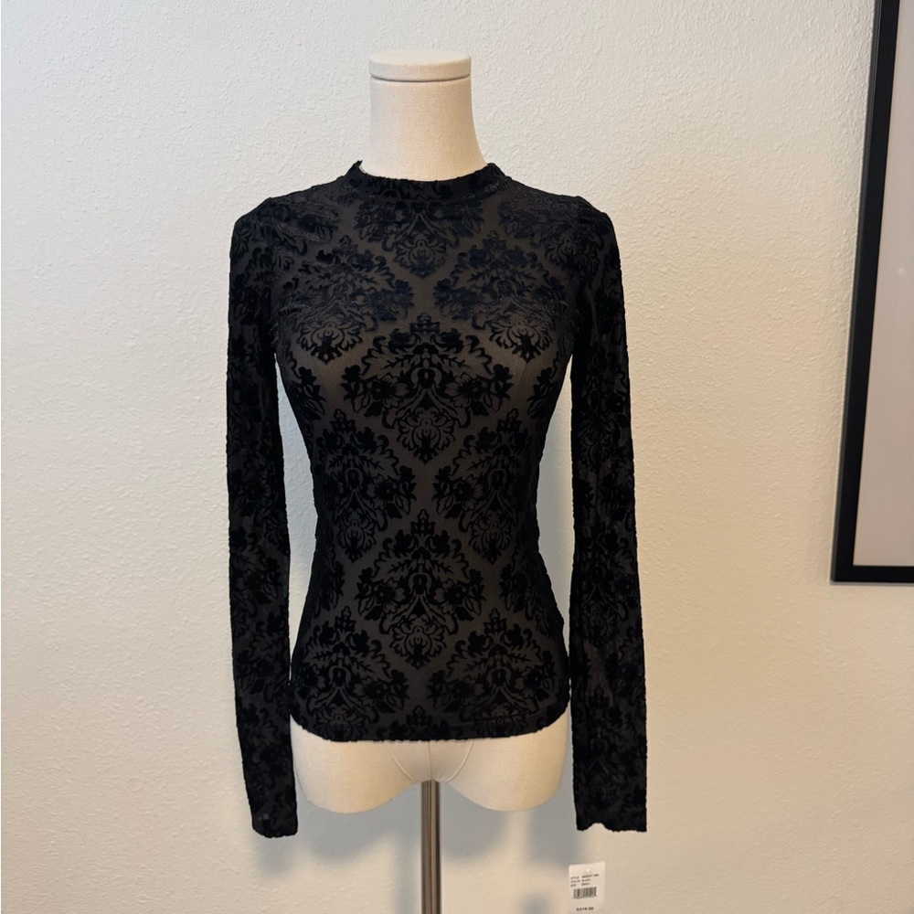 PAIGE Black Patterned Top